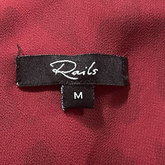 Rails Womens Size Medium Red Leopard Animal Print Yara Midi Slip Dress - Picture 4 of 4